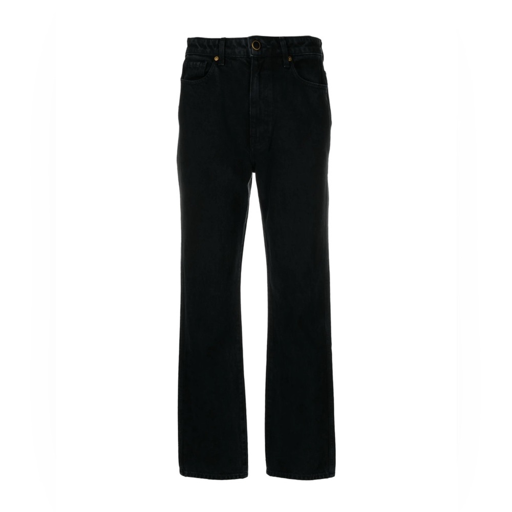KHAITE Abigail Black Straight Leg Jeans Sz 24
